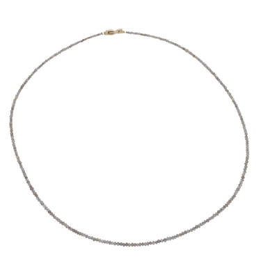 LUXORA Diamantkette geschliffen, bräunlich 15,50 ct. mit Karabiner aus 585 Gelbgold 44,5 cm