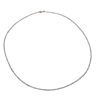 LUXORA Diamantkette geschliffen, brunlich 15,50 ct. mit Karabiner aus 585 Gelbgold 44,5 cm