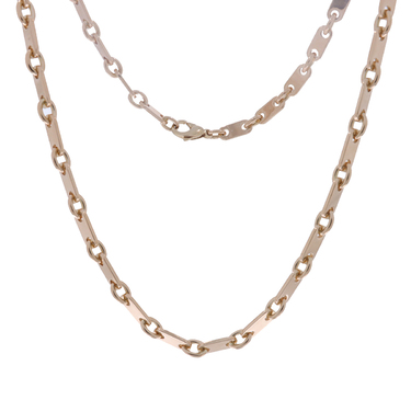 Plttchenkette aus 585 Rosegold 60 cm