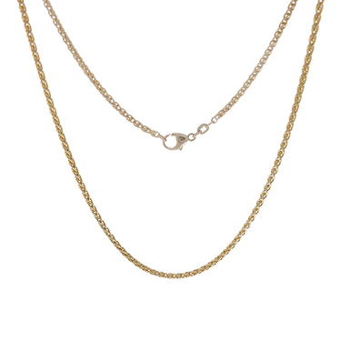Zopfkette 2,3 mm aus 585 Gelbgold 45 cm