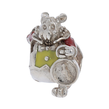 PANDORA Disney Charm Motiv weier Hase Alice im Wunderland aus 925 Sterlingsilber