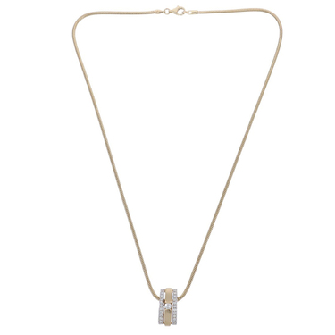 Schlangenkette mit Anhnger 25 Brillanten ca. 0,39 ct. aus 585 Gelbgold 44 cm