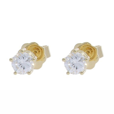 LUXORA Solitrohrstecker mit Brillanten 0,71 ct. aus 585 Gelbgold