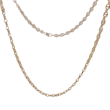 Marinakette 4,7 mm aus 585 Gelbgold 60 cm