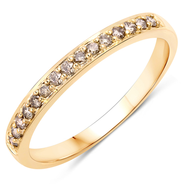 XEN Ring mit 15 Brillanten 0,24 ct. aus 375 Gelbgold # 54