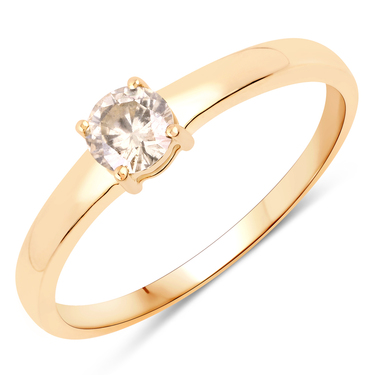 XEN Solitrring mit Brillant 0,36 ct. aus 375 Gelbgold # 60