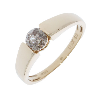 XEN Solitrring mit Brillant 0,60 ct. aus 375 Gelbgold # 57