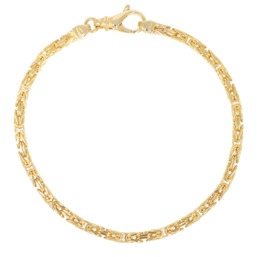 Knigsarmband aus 585 Gelbgold 2,9 x 2,9 mm 19 cm