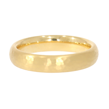 Ehering in Hammerschlag Optik aus 750 Gelbgold # 63