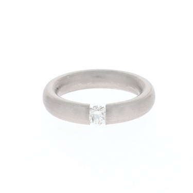 Ring mit Brillant ca. 0,30 ct. aus 950 Platin # 51