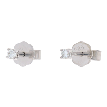 LUXORA Solitrohrstecker mit 2 Brillanten 0,10 ct. aus 585 Weigold