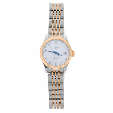 Longines Damenuhr bicolor Record Automatik mit 12 Diamanten L2.320.5.87.7