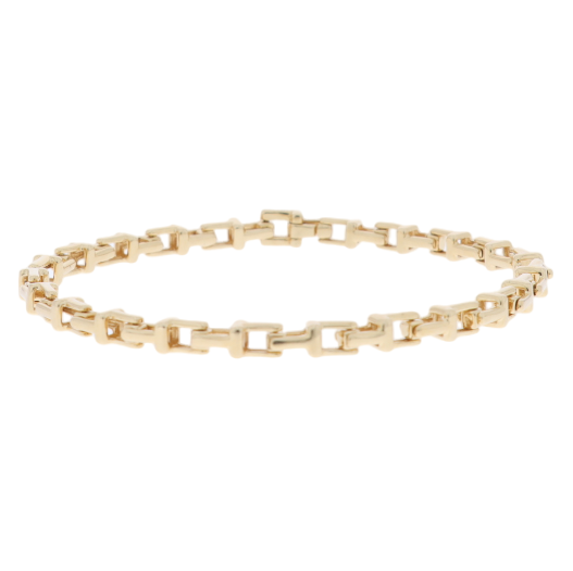 TIFFANY CO. T Chain Armband aus 750 Gelbgold 20 5 cm