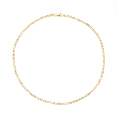 Knigskette 3,4 x 3,4 mm aus 585 Gelbgold 46 cm