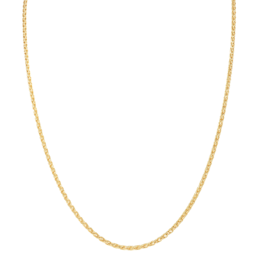 Zopfkette 2,1 mm aus 750 Gelbgold 45,5 cm