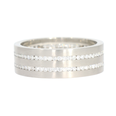Ring mit 118 Brillanten ca. 1,18 ct. aus 950 Platin # 67