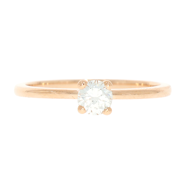 LUXORA Solitrring mit Brillant 0,32 ct. aus 750 Rotgold # 54