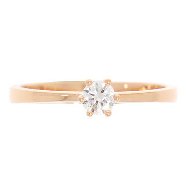 LUXORA Solitrring mit Brillant 0,23 ct. aus 750 Rotgold # 55