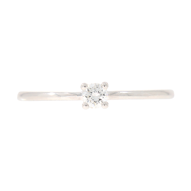 LUXORA Solitrring mit Brillant 0,10 ct. aus 750 Weigold # 53