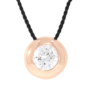 LUXORA Anhnger mit Brillant 0,86 ct. aus 750 Rosegold mit DPL Expertise