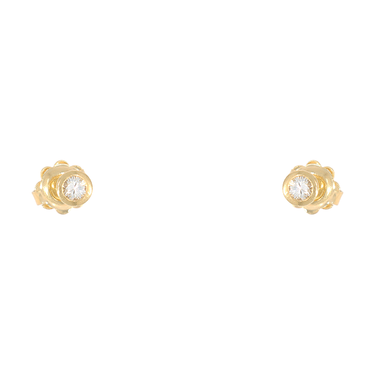 LUXORA Solitrohrstecker mit 2 Brillanten 0,19 ct. aus 750 Gelbgold