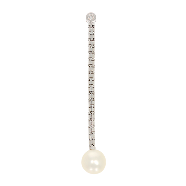 Anhnger mit Sdseezuchtperle und Brillant ca. 0,12 ct. aus 750 Weigold