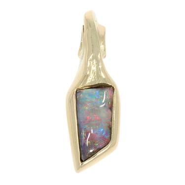 Anhnger mit Boulderopal aus 585 Gelbgold