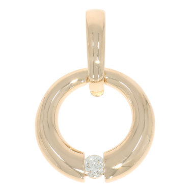 Clipanhnger mit Brillant ca. 0,22 ct. aus 585 Gelbgold