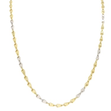 Bicolor Fantasiekette 3,6 mm aus 585 Gold 50 cm