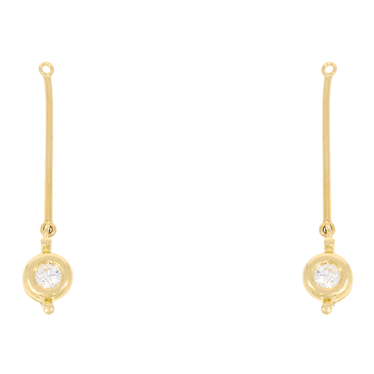 Einhnger mit 2 Brillanten ca. 0,24 ct. aus 750 Gelbgold