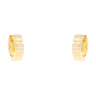 Creolen mit 10 Brillanten ca. 0,10 ct. aus 750 Gelbgold