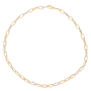 Bicolor Collierkette aus 585 Gold 46 cm