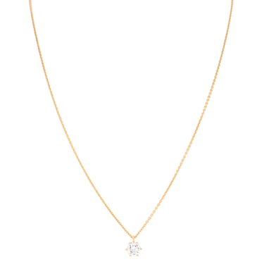 LUXORA Anhnger mit Brillant 0,62 ct. und Ankerkette aus 750 Gelbgold mit Expertise 45 cm