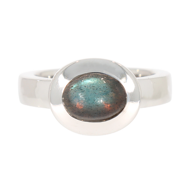 Jochen Pohl Ring mit Labradorit 1,82 ct. aus 750 Weigold # 53