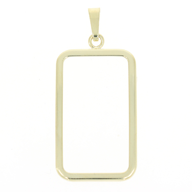 Barrenfassung glatt fr Goldbarren 10 Gramm aus 585 Gelbgold
