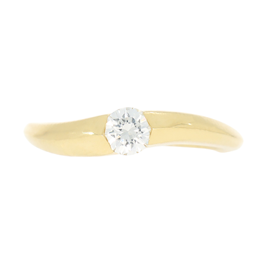 Ring mit Brillant ca. 0,30 ct. aus 750 Gelbgold # 53