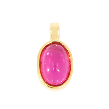 LUXORA Anhnger mit pinkem Turmalin 3,90 ct. aus 750 Gelbgold