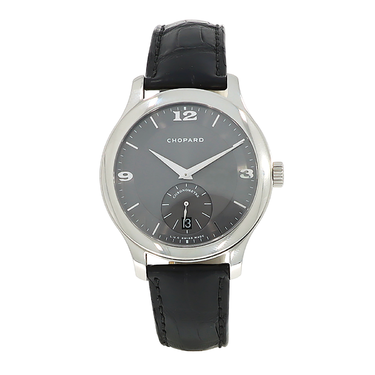 CHOPARD Herrenarmbanduhr L.U.C Mark III Automatik aus Stahl Set mit Geldbrse und Kugelschreiber