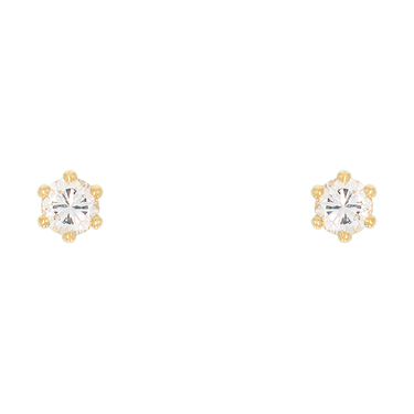 LUXORA Solitrohrstecker mit 2 Brillanten 0,33 ct. aus 750 Gelbgold