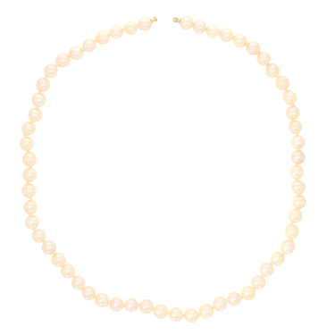 Zuchtperlenkette - Endteile mit Bajonettmechanik aus 750 Gelbgold 46 cm