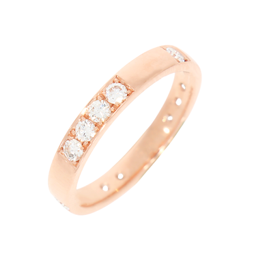 LUXORA Ring mit 11 Brillanten 0,66 ct. aus 585 Rosegold # 62