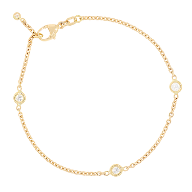 LUXORA Ankerarmband mit 4 Brillanten 0,48 ct. aus 750 Gelbgold 20,5 cm