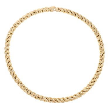 Collier 8 mm aus 585 Gelbgold 45 cm