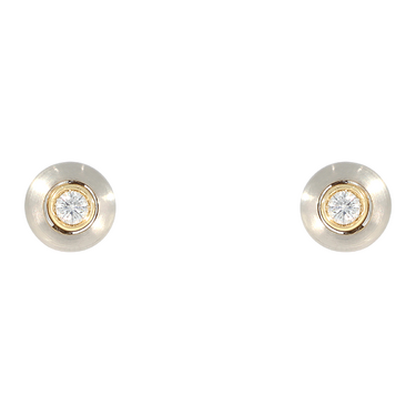 Bicolor Ohrstecker mit 2 Brillanten ca. 0,30 ct. aus 950 Platin und 750 Gelbgold