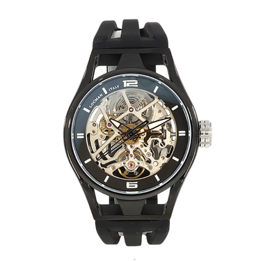 Locman Italy Montecristo Skeleton Herrenuhr Automatik Titan / Stahl 0538K01S-BKBKGYSK