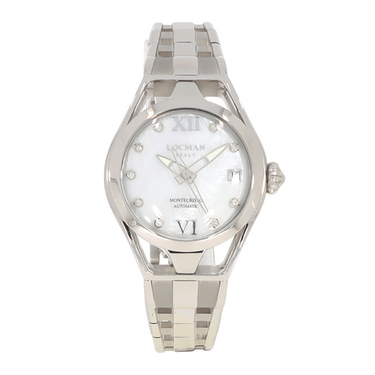 Locman Italy Montecristo Lady Uhr Automatik mit Perlmuttzifferblatt und 9 Brillanten 0527A14D-00MWIDB0