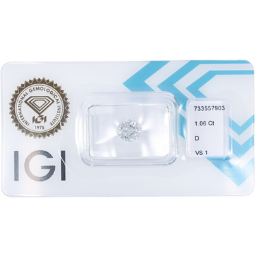 Brillant lose 1,06 ct. mit IGI Expertise