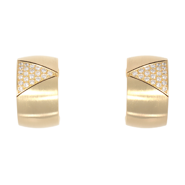 Ohrclipse mit 42 Brillanten ca. 0,42 ct. aus 750 Gelbgold