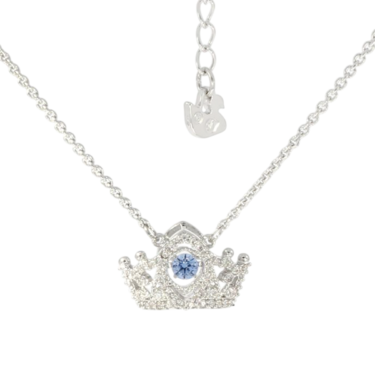 Swarovski Kette Bee a Queen mit 1 blauen und 58 weie Kristalle in rhodiniert 43 cm
