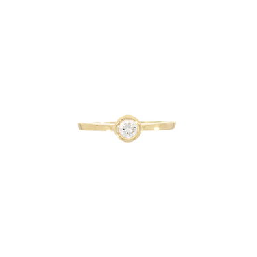LUXORA Solitärring mit Brillant 0,14 ct. aus 750 Gelbgold # 53